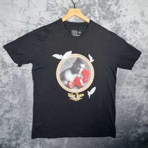 Mike Tyson Collection Mens T-Shirt‎ XL Black Boxing Legend Doves Graphic Tee